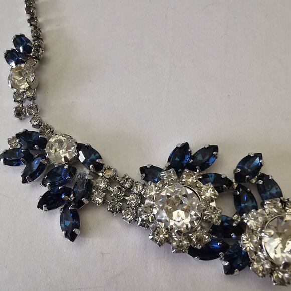 Vintage Sterling Jay Kel Rhinestone Necklace and Earring Set - Picture 5 of 15
